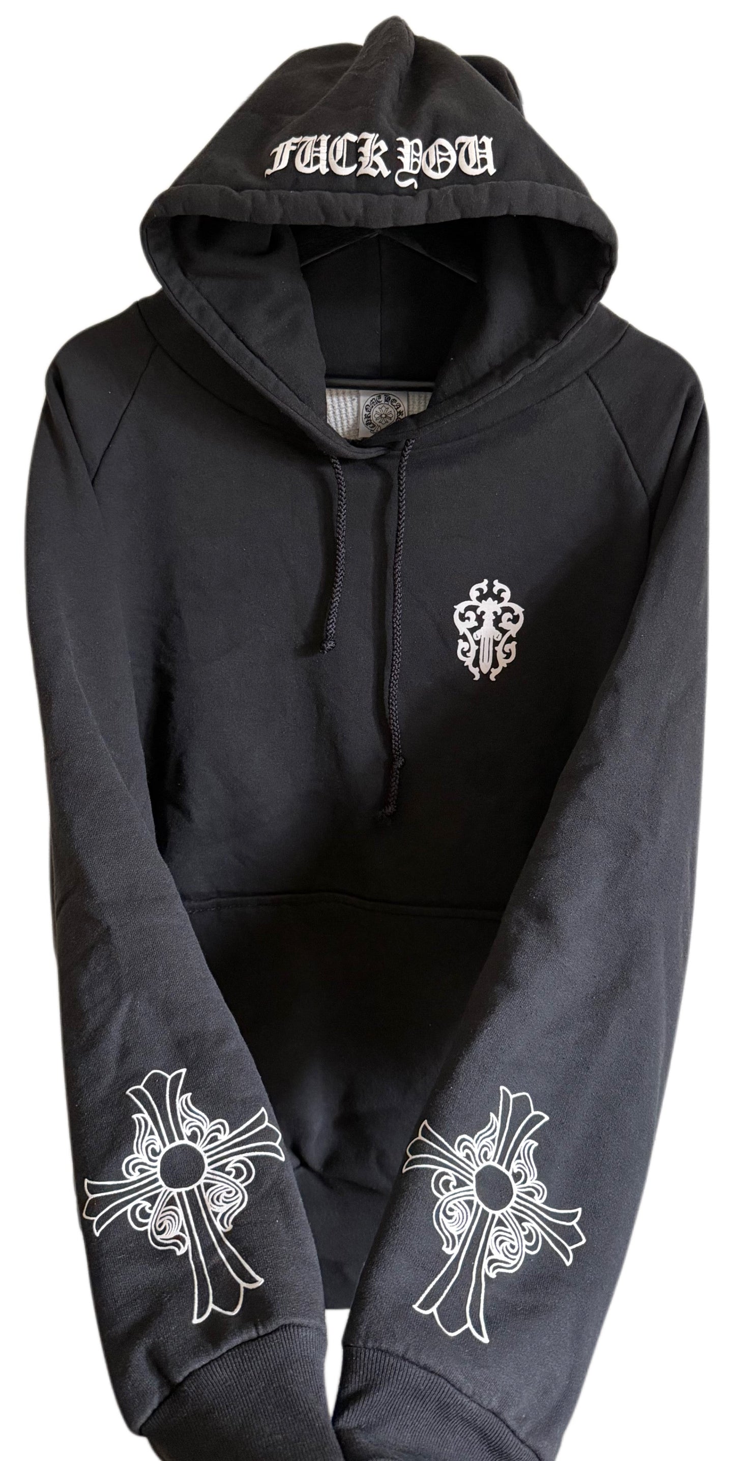 Vintage Chrome Hearts Thermal Lined "Fuck You" Hoodie
