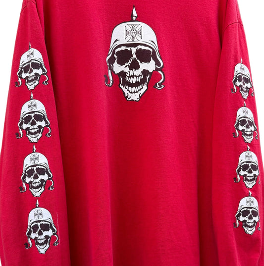 03’ Red West Coast Choppers Skully