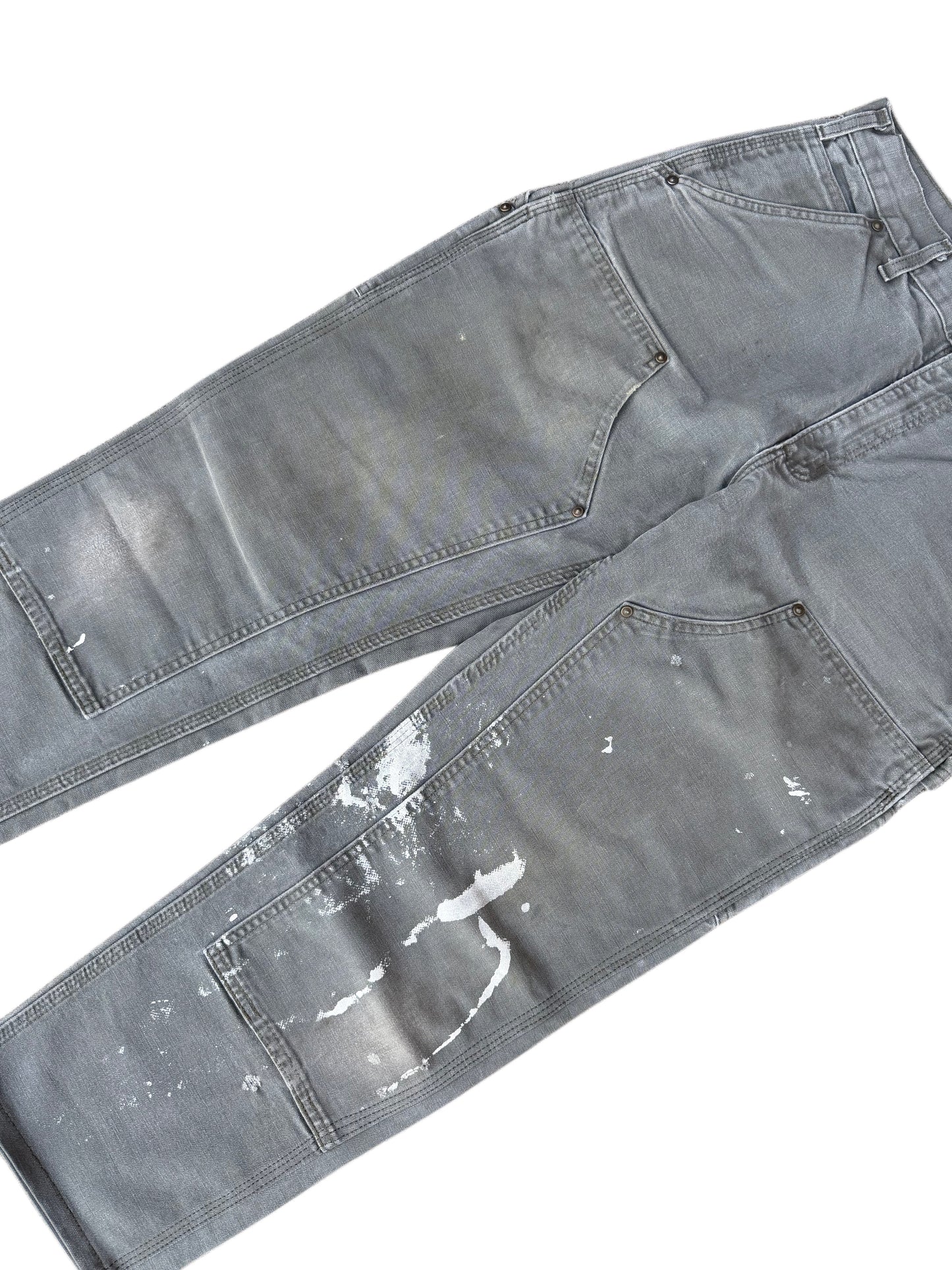 Green Faded Out Paint Splat Carhartt Double Knee