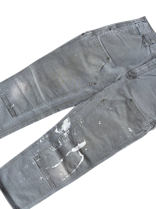 Green Faded Out Paint Splat Carhartt Double Knee