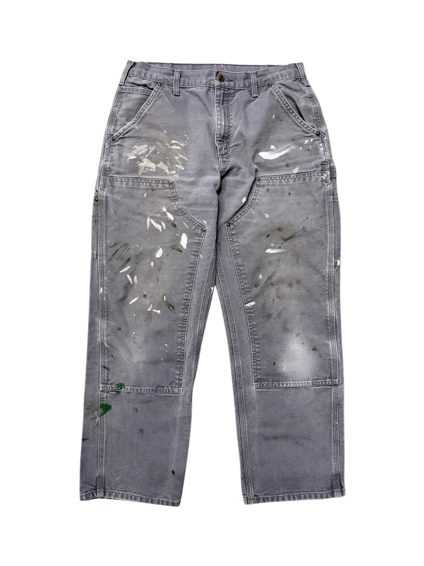 Grey Paint Splatter Carhartt Double Knee