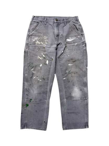 Grey Paint Splatter Carhartt Double Knee