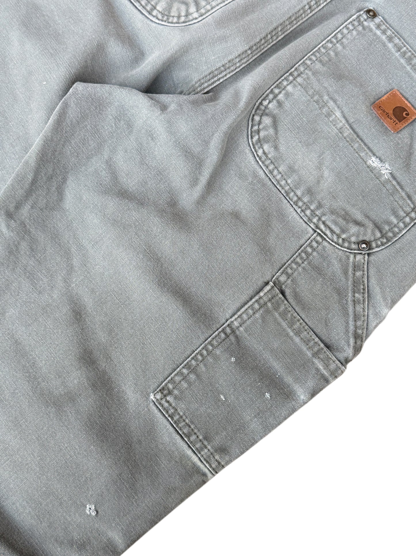 Green Faded Out Paint Splat Carhartt Double Knee