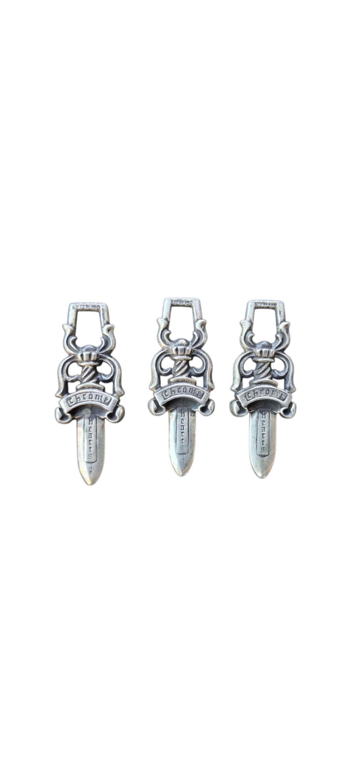 Chrome Hearts .925 Silver Zip Dagger Pendant