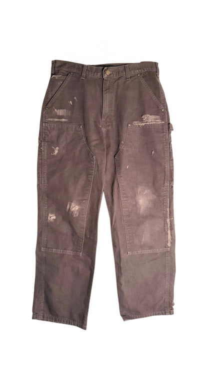 Brown Distressed Carhartt Double Knee