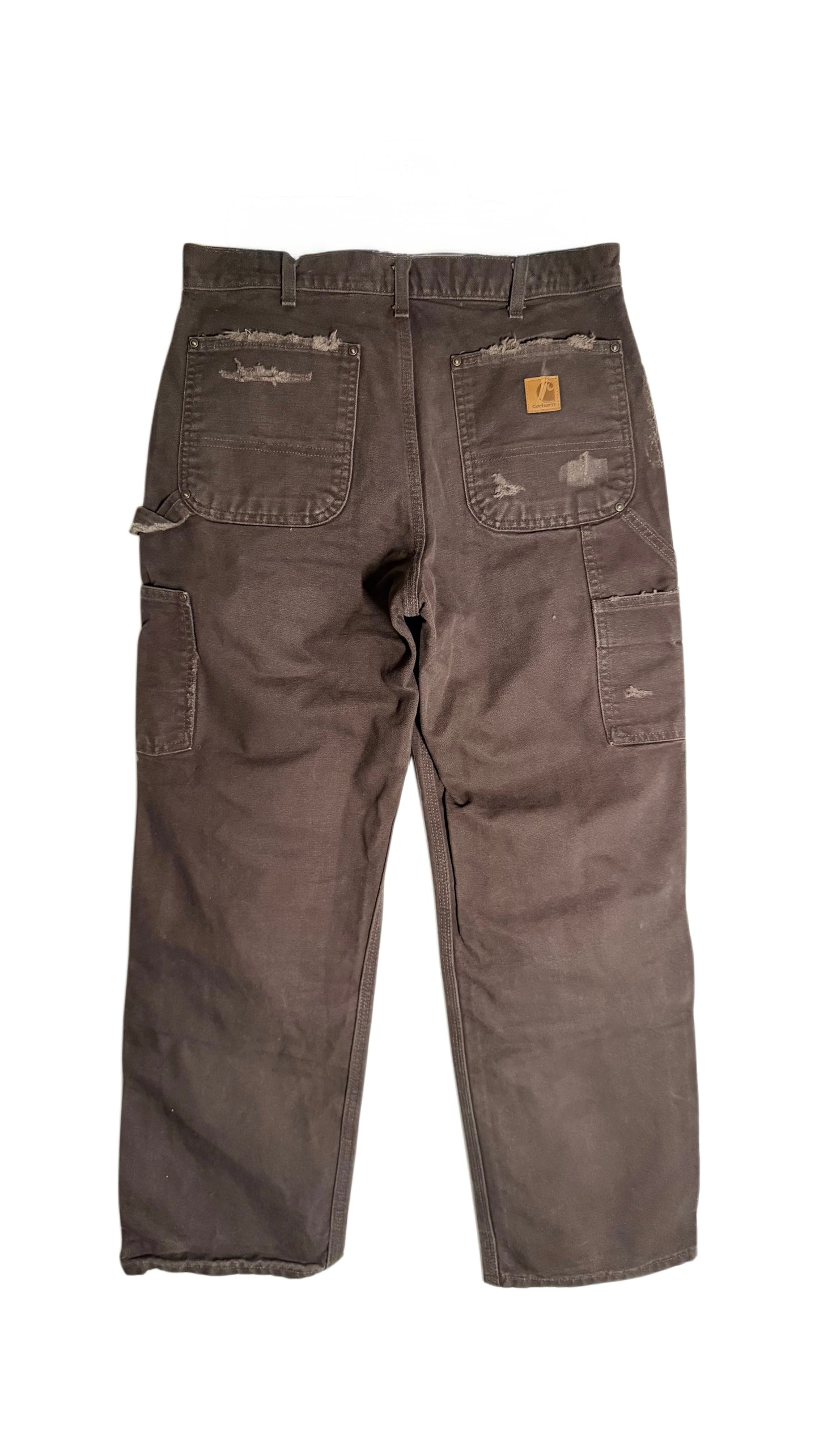 Brown Distressed Carhartt Double Knee