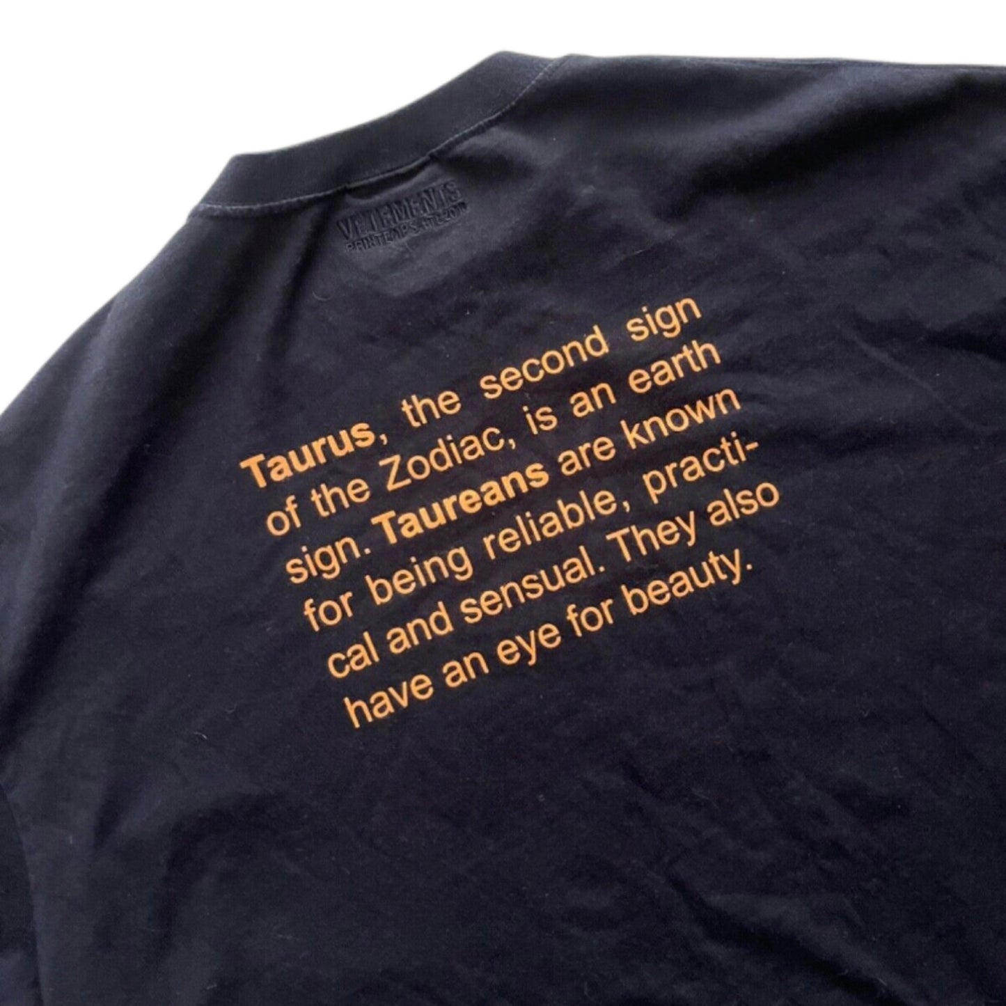 Vetements SS18 Taurus Horoscope Tee