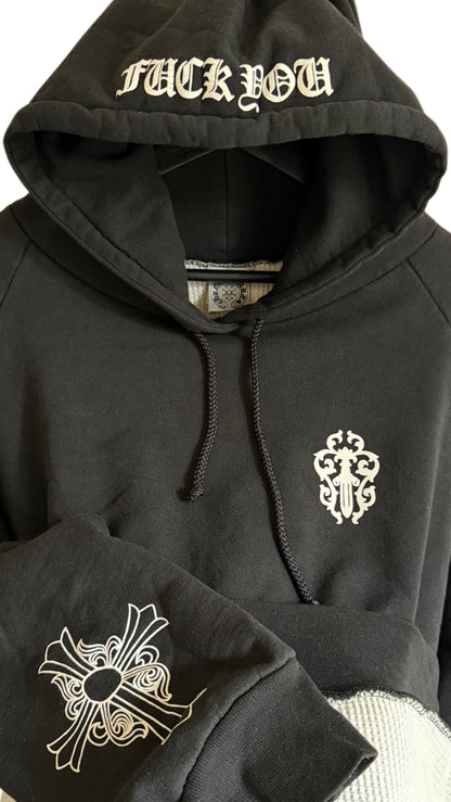 Vintage Chrome Hearts Thermal Lined  "Fuck You" Hoodie