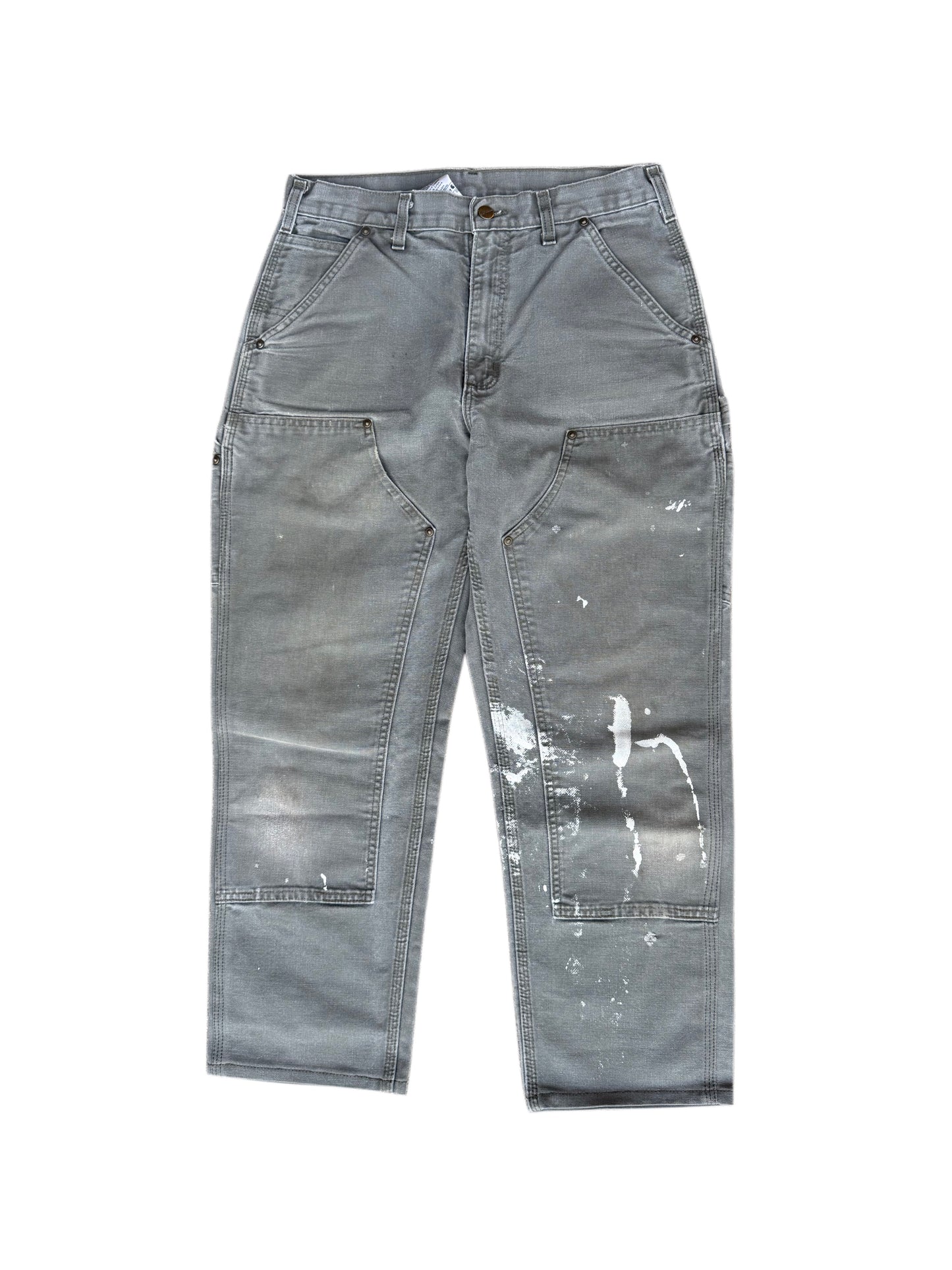 Green Faded Out Paint Splat Carhartt Double Knee