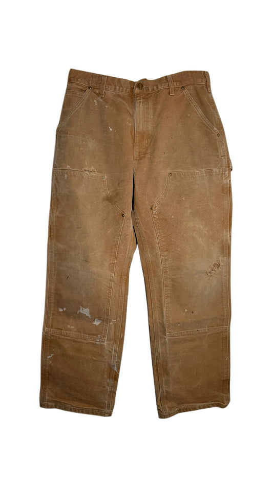 Tan Paint Splatter Carhartt Double Knee