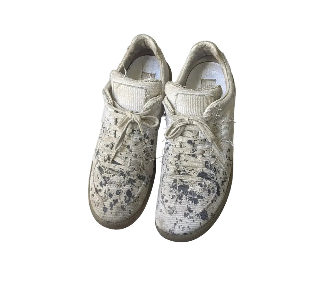 Maison Margiela Frayed Canvas Paint Splatter Gat