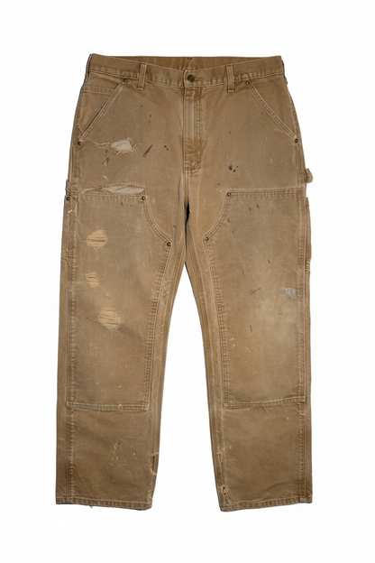 Tan Thrashed Carhartt Double Knee