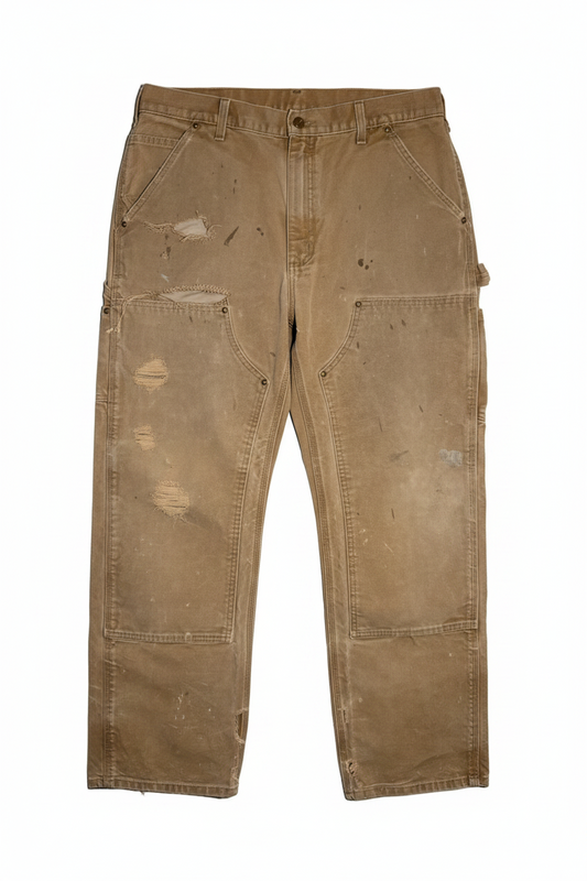 Tan Thrashed Carhartt Double Knee